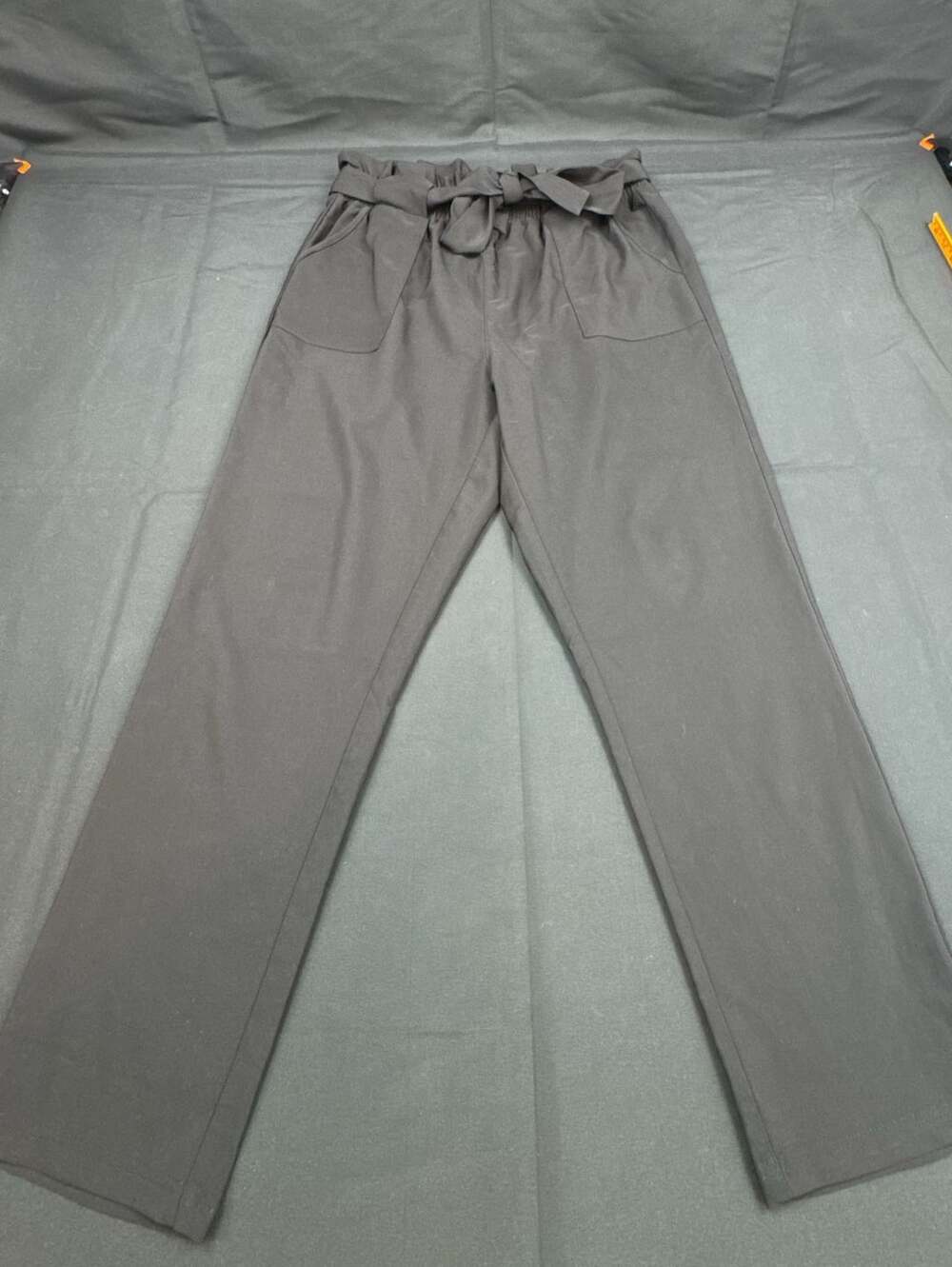 Grace Karin Pants Size XL Black Paper Bag Waist Trousers